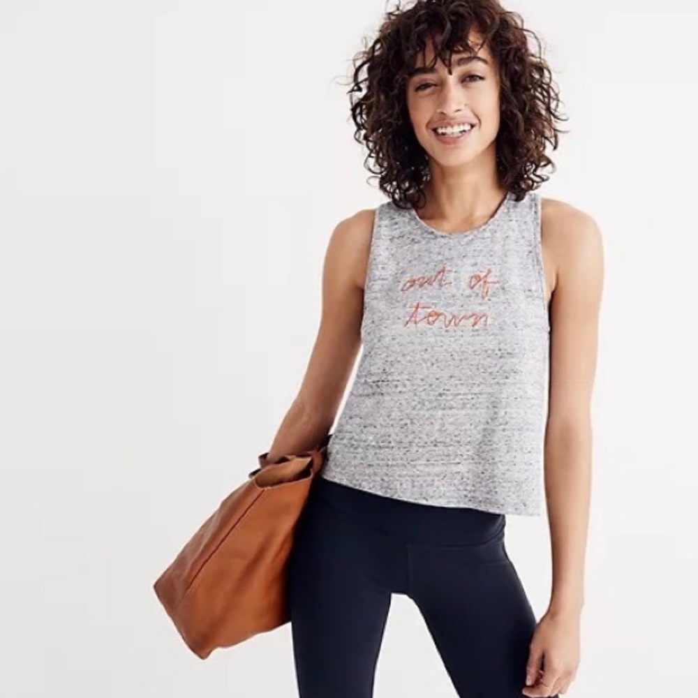 Madewell Racerback “Out of Town” Tank. NWOT, never worn, 100% cotton, size small